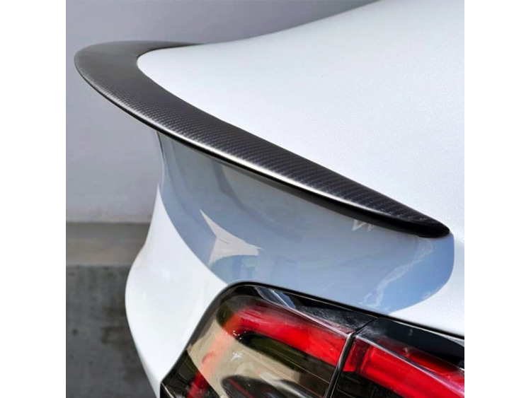 Becquet fibre de carbone mate compatible avec Tesla Model 3 (avant 09/2024)