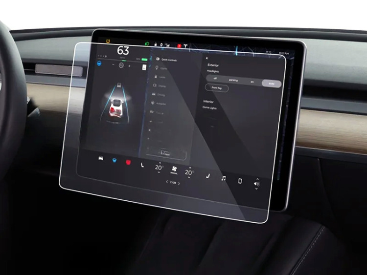 Verre de protection &eacute;cran compatible avec Tesla Model S (avant 2021) Model X (avant 2021)